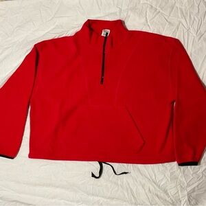 Victoria’s Secret(Pink) Red Cropped Women’s Half-Zip